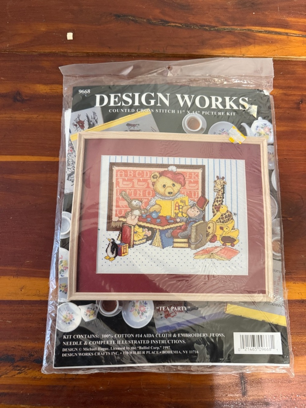 Vintage Teddy Bear ABC Giraffe Bunny  Cross Stitch Embroidery Kit NEW DEADSTOCK